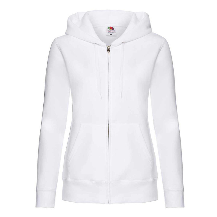 Felpa lady-fit con cappuccio e cerniera - FRUIT OF THE LOOM